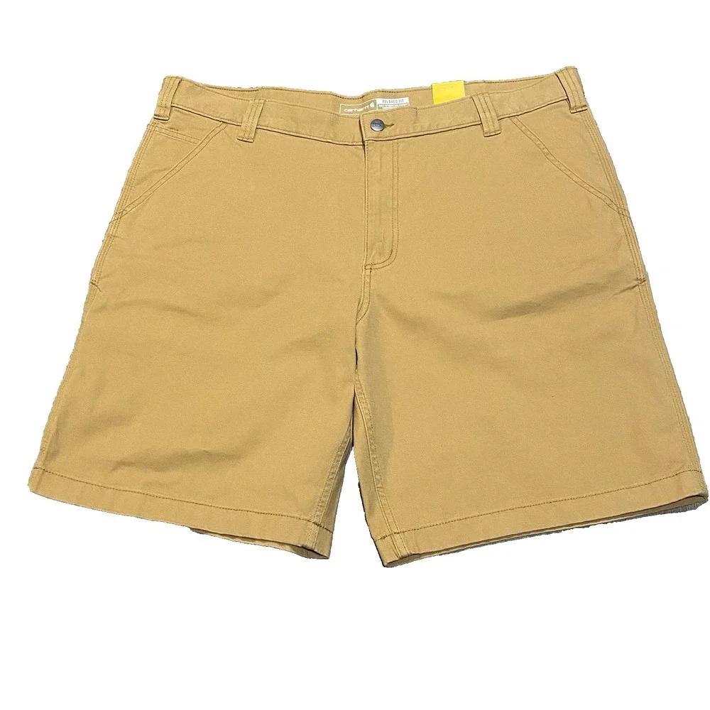 Carhartt Work Shorts Rugged Flex Canvas Men's 40 Brown Relaxed Fit 10" New - Picture 2 of 8